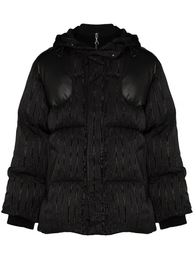 Marine Serre Double Layered Puffer Jacket In Black