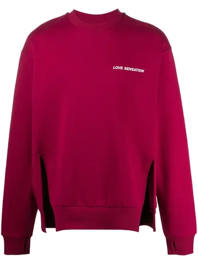 Honey Fucking Dijon Love Sensation Sweatshirt In Red