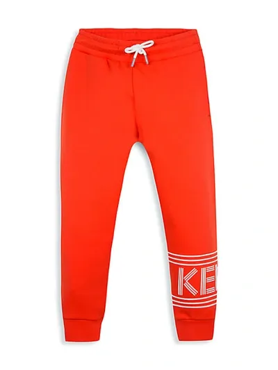 Kenzo Kids' Little Boy's & Boy's Logo Sweatpants In Orange