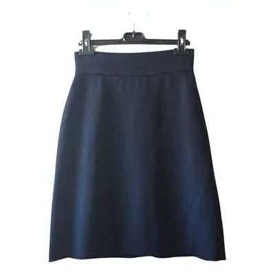 Pre-owned Miu Miu Mid-length Skirt In Blue