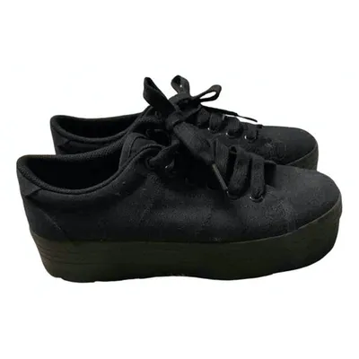 Pre-owned Jeffrey Campbell Cloth Trainers In Black