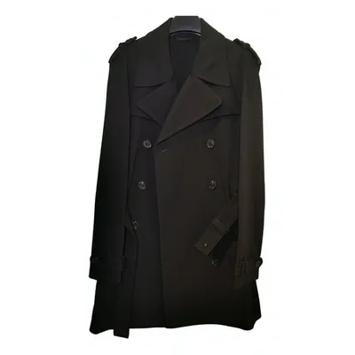 Pre-owned Neil Barrett Trench Coat In Blue