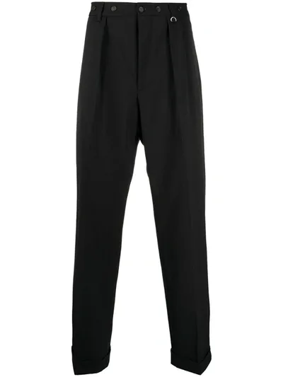 Ambush High-waisted Pleated Trousers In Black