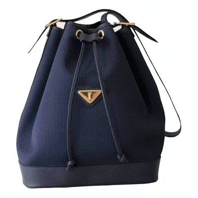 Pre-owned Saint Laurent Cloth Handbag In Navy