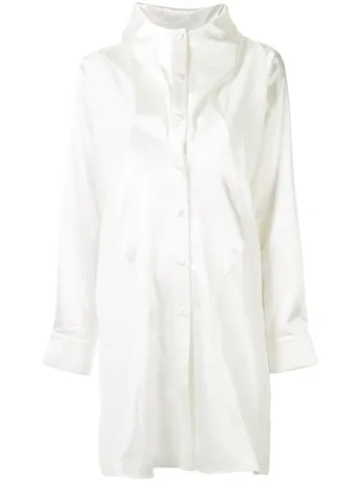 Kiko Kostadinov Hooded Button Shirt In White