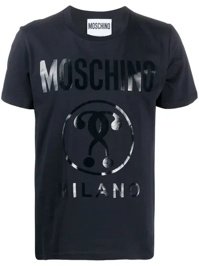 Moschino Logo Print T-shirt In Blue