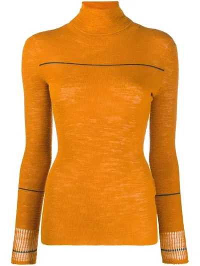 Victoria Beckham Turtle-neck Jumper In Orange