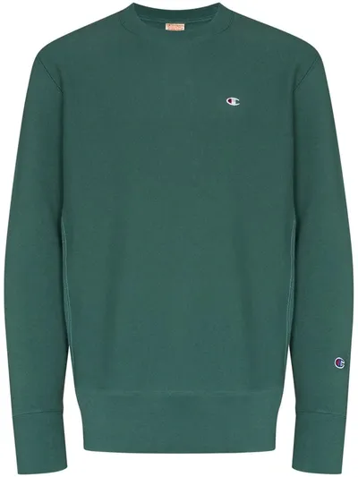 Champion Logo Embroidered Sweatshirt In Green