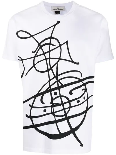 Vivienne Westwood Anglomania Graphic-print Cotton T-shirt In White