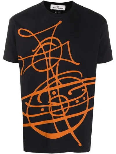 Vivienne Westwood Anglomania Graphic-print Cotton T-shirt In Black