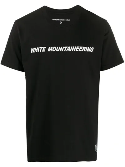 White Mountaineering Logo Print Short-sleeved T-shirt In Black