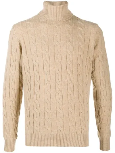 Borrelli Cable-knit Merino Jumper In Neutrals