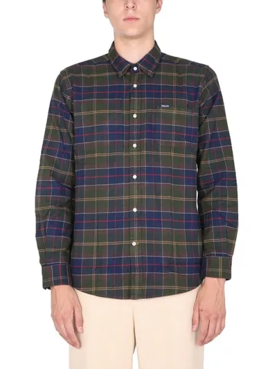 Barbour Kyeloch Cotton Herringbone Tartan Tailored Fit Button Down Shirt In Classic Tartan