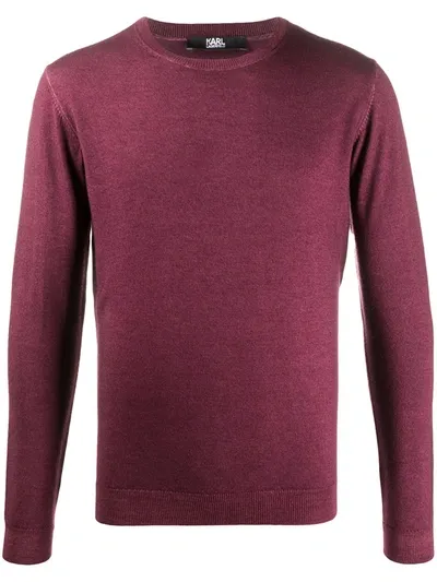 Karl Lagerfeld Classic Long-sleeve Sweatshirt In Red