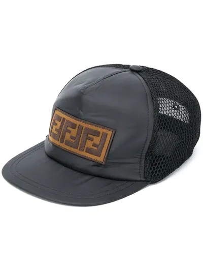 Fendi Teen Ff Logo Cap Size: 111, In Black