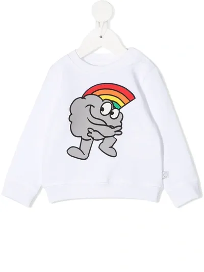 Stella Mccartney Babies' Graphic Print Sweatshirt In White