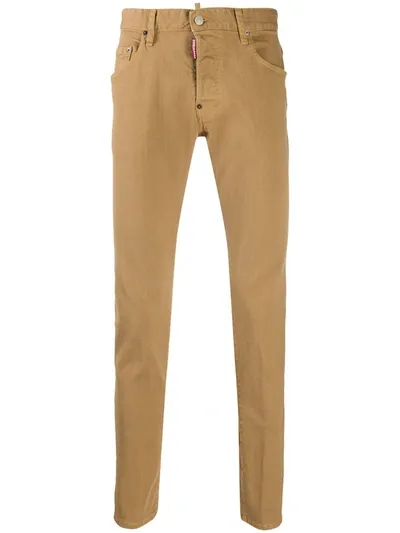 Dsquared2 Slim-fit Jeans In Neutrals