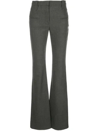 Altuzarra Serge Mélange Wool-blend Bootcut Pants In Dark Gray