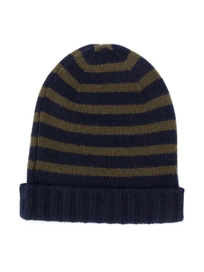 Bonpoint Kids' Striped Knit Beanie In Blue