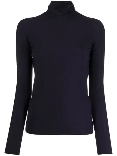 Jil Sander Turtleneck Jumper In Blue