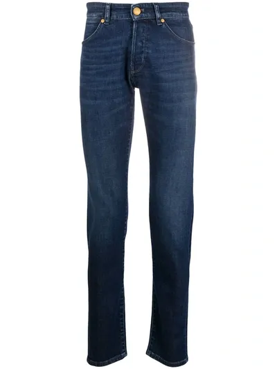 Pt01 Mid-rise Slim Fit Jeans In Blue