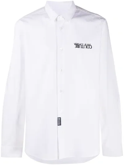 Versace Jeans Couture Logo Detail Shirt In White