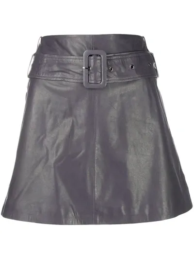 Arma High-rise A-line Mini Skirt In Grey