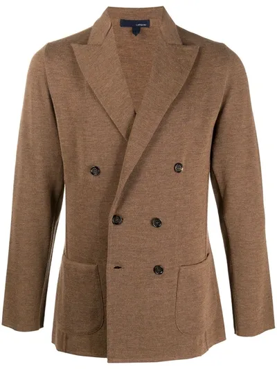 Lardini Double Breasted Buttoned Jacket In Neutrals