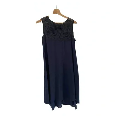 Pre-owned Claudie Pierlot Mini Dress In Navy