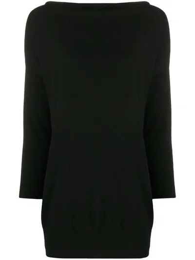 Snobby Sheep Casual Silk Jumper In Black