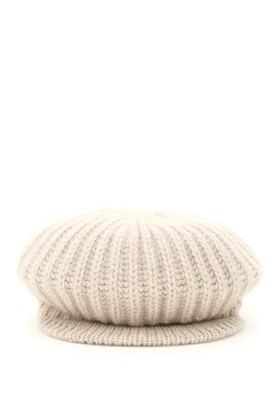 Max Mara Mandare Hat In Cha Cha Color In White,beige