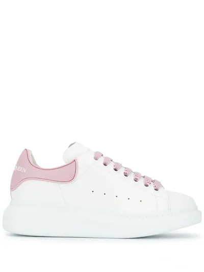 Alexander Mcqueen 45mm Leather & Rubber Sneakers In White,pink