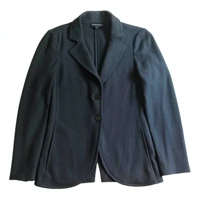 Pre-owned Emporio Armani Wool Blazer In Navy