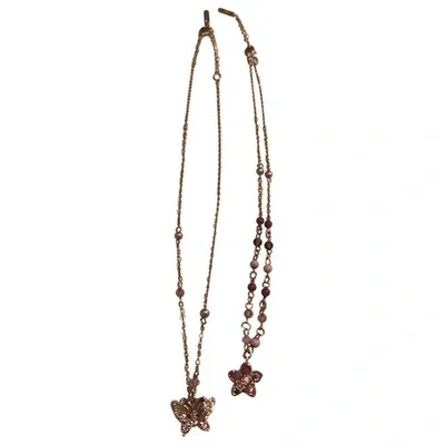 Pre-owned Anna Sui Necklace In Silver