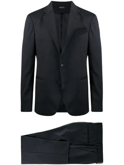 Lardini Two-piece Wool Suit In Blue