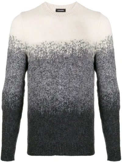 Cenere Gb Crew-neck Ombré Sweater In Grey