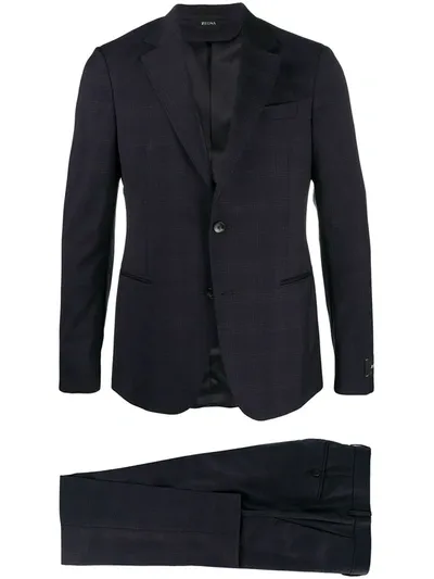 Z Zegna Single Breasted Suit In Blue