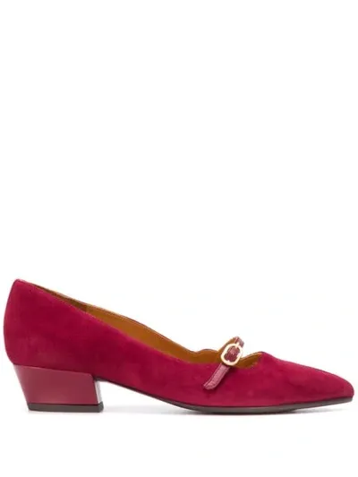 Chie Mihara Robel Ballet Flats In Bordeaux Suede