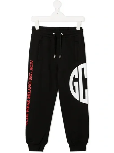 Gcds Kids' Logo-printed Joggers In Black