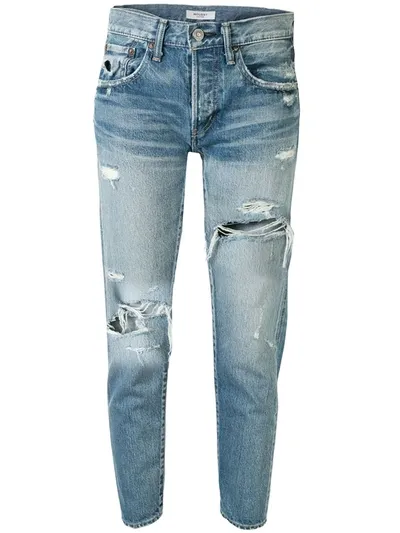 Moussy Vintage Bowie Tapered Jeans In Blue