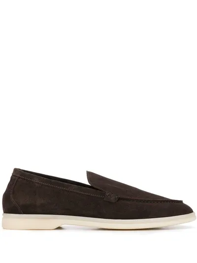 Scarosso Ludovic Suede Loafers In Brown - Suede