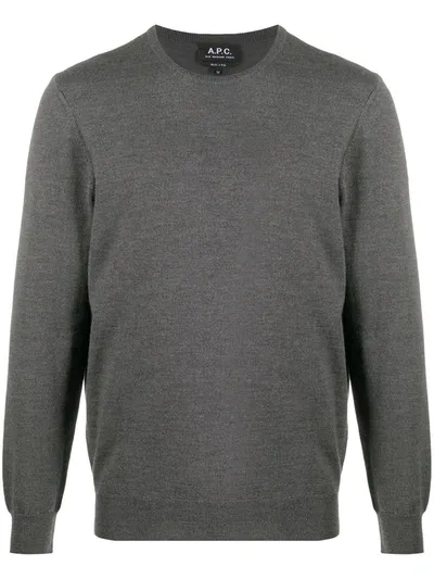 Apc Round Neck Sweater In Grey