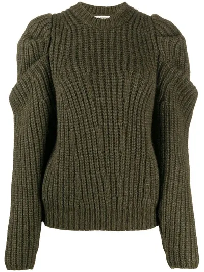 Ulla Johnson Daphne Puff-sleeves Jumper In Green