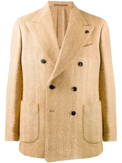 Gabriele Pasini Men's Double Breasted Jacket Blazer  Amalfi In Neutrals