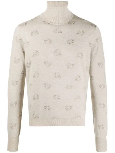 Gabriele Pasini Men's Polo Neck Turtleneck Jumper Sweater In Neutrals