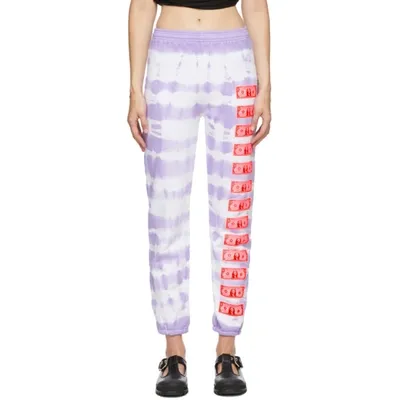 Ashley Williams Purple & White Money Lounge Pants In Lilac/white