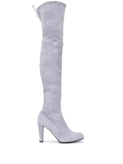 Stuart Weitzman Highland Thigh-high Boots In Blue