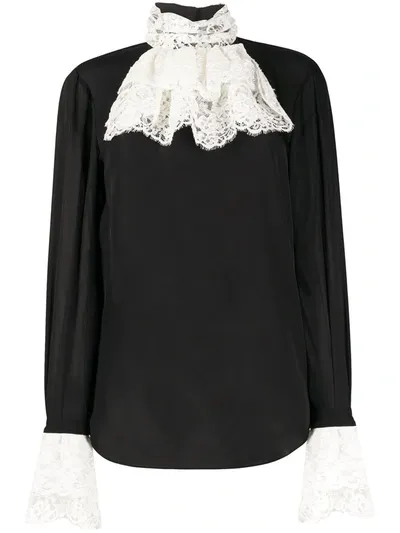 Moschino Jabot-collar Blouse In Black