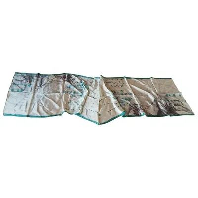 Pre-owned Diesel Silk Scarf In Green