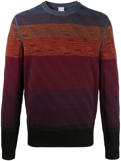 Paul Smith Stripe Gradient Sweater In Purple